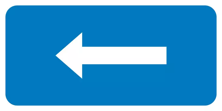 Suuntanuoli sininen tausta ja valkoinen nuoli 400 x 200 mm - Kiinteistökilvet - 71687 - 1