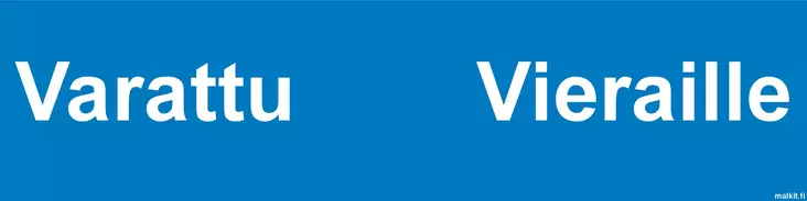 Varattu Vieraille kerrosalumiini 400 x 100 mm - Kiinteistökilvet - 70027 - 1