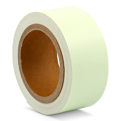 Varoitusteippi jälkivalaiseva keltainen 50 mm / 10 m - Jälkivalaisevat kyltit - 62677 - 1