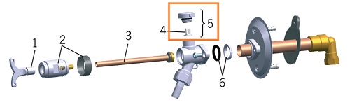 Vesipostiventtiilin imusuoja Oras 438090 - Oras varaosat - 58317 - 1
