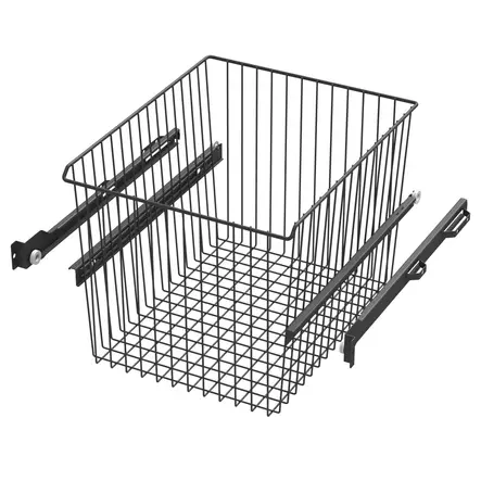 Pyykkikori kiskoilla LM 682 335 x 421x 300 mm antrasiitti (kaappi 366-370) - Pyykkikaapit, Kuivauskaapin tarvikkeet - 73298 - 2