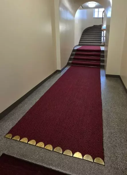 Käytävämatto kookos 200 cm kaksipuolinen puna / musta 1104 - Tekstiilimatot, Käytävämatot - 69398 - 2