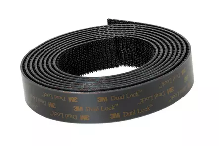Kiinnitysteippi 3M™ Dual Lock™ tarranauha 25 mm x 2,5 m musta - Liimat, teipit, massat - 76508 - 2
