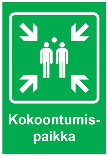 Kokoontumispaikka alumiini 350 x 500 mm - Ensiapukilvet - 65708 - 1