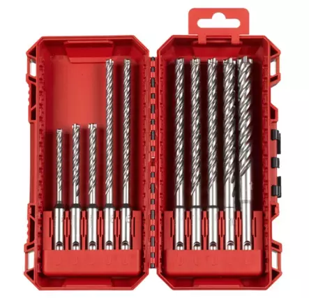 Vasaraporanteräsarja Milwaukee SDS+ MX4 PF 10 osainen - Poranterät, Teräsarjat - 76308 - 1