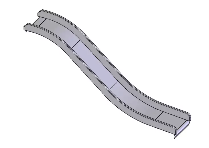 Liukumäen liukuosa +1470 harmaaa 706450-604SP Lappset - Leikkivälineiden varaosat - 75018 - 1