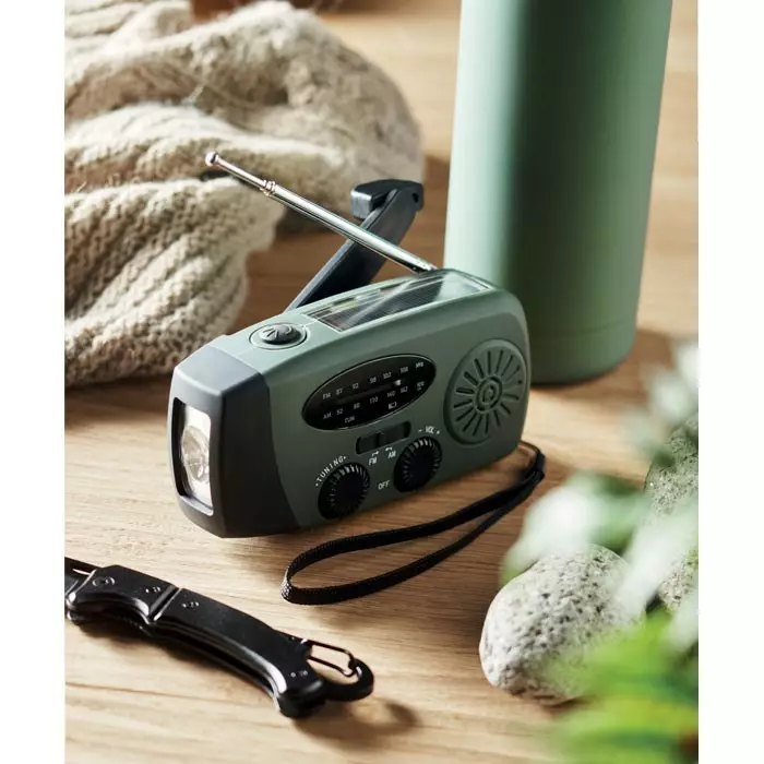 Radio LED-lampulla ja varavirtalähteellä tumman vihreä - Muut VSS tarvikkeet - 75918 - 1