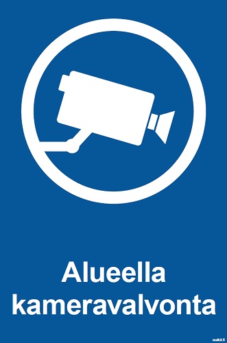 Alueella kameravalvonta opaste - Kiinteistökilvet - 67118 - 1