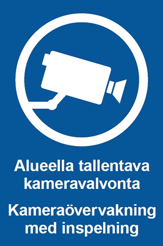 Alueella tallentava kameravalvonta kaksikielinen FI-SV - Kiinteistökilvet - 71388 - 1