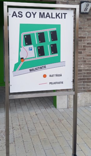 Alueopastekartan jalusta kehyksellä - Kylttien kiinnikkeet ja tarvikkeet - 69768 - 1