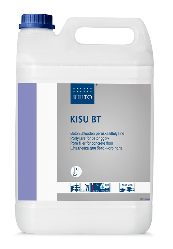Betonilattioiden peruskäsittelyaine Kiilto Kisu BT 5 L huokoisille lattioille - Lattianhoitoaineet, Vahat, Vahanpoisto - 5218 - 1