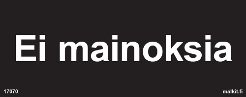 Ei mainoksia tarra 100 x 40 mm - Kiinteistökilvet - 66048 - 1