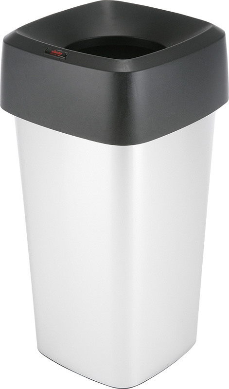 Jäteastia Iris 60 L kulmikas musta 39 x 39 x 73 cm - Roskakorit, poljinastiat - 5428 - 1