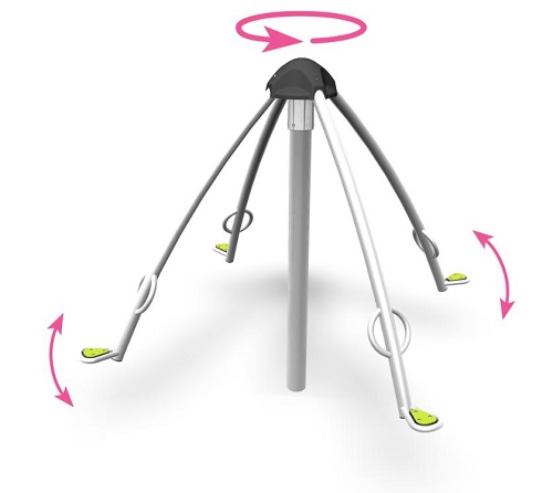 Karuselli Xspeed 137042M Lime Green Lappset Cloxx - Jousikiikut, Karusellit - 65158 - 1