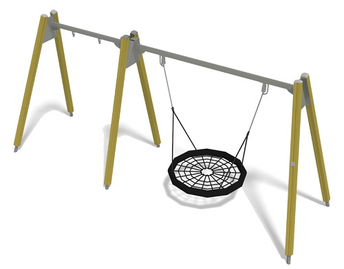 Keinuteline 1:lle + linnunpesäkeinu Q11576 Lappset Clover - Keinutelineet - 60758 - 1