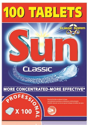 Konetiskiaine Sun Professional Tabletit 100 kpl - Astianpesuaineet, Pyykinpesuaineet - 12568 - 1
