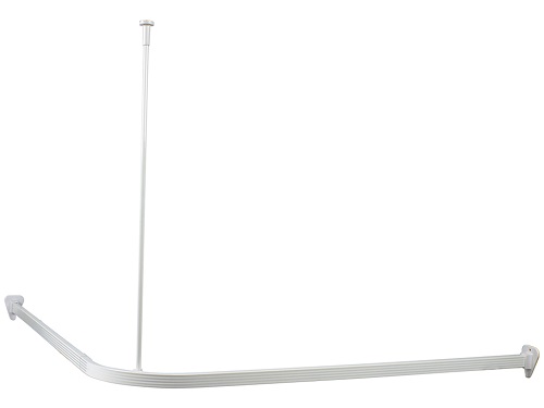 Kulmakisko 90 x 90 cm valkoinen - Verhotarvikkeet - 62088 - 1