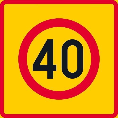 Liikennemerkki Nopeusrajoitusalue C34 - Kielto- ja rajoitusmerkit - 68638 - 1