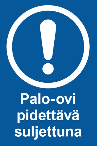 Palo-ovi pidettävä suljettuna opaste - Paloalan kilvet - 65218 - 1