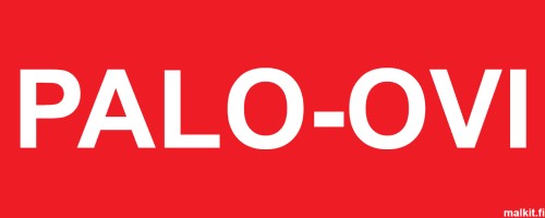 Palo-ovi tarra 100 x 40 mm - Paloalan kilvet - 69228 - 1