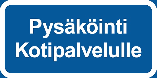Pysäköinti Kotipalvelulle opaste - Kiinteistökilvet - 65348 - 1