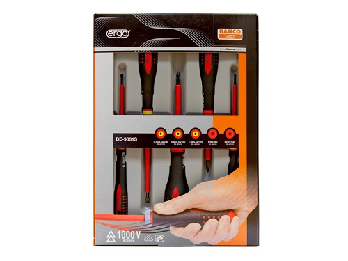 Ruuvitalttasarja 5-osainen eristetty 1000V BE-9881S - Ruuvivääntimet, Irtokärjet - 1828 - 1