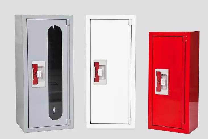 Sammutinkaappi 12 kg pelti punainen ikkunalla - Paloturvallisuus - 2768 - 1