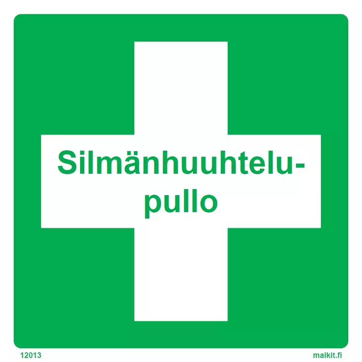 Silmänhuuhtelupullo tarra 200 x 200 mm - Ensiapukilvet - 72228 - 1