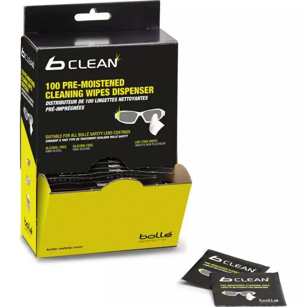Suojalasien puhdistusliina Bollé Safety B-Clean 100 kpl / pkt - Silmien ja kasvojen suojaimet - 73318 - 1