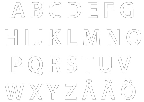 Tarrakirjain valkoinen 50 cm A - Irtonumerot, irtokirjaimet, dymot - 65148 - 1