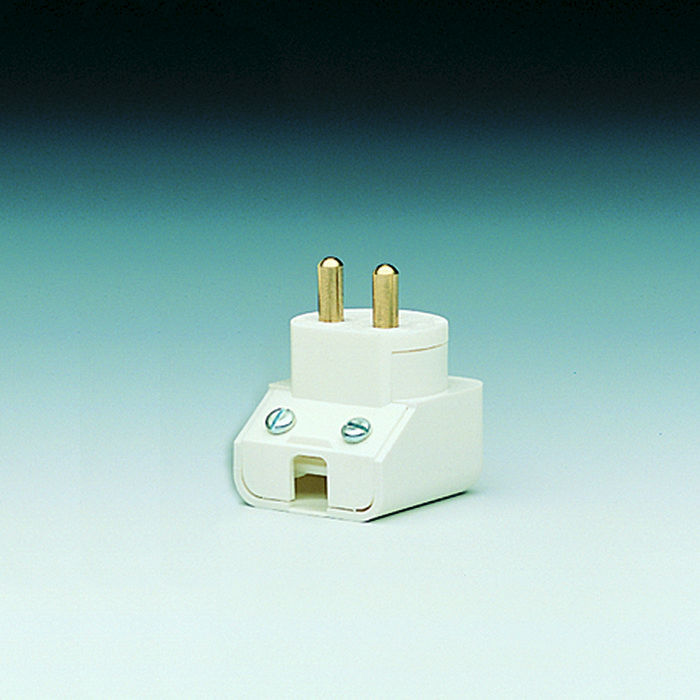 Valaisinpistotulppa 2-nap. + maad. kulma - Pistorasiat, Pistotulpat - 1478 - 1