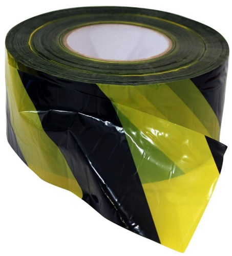 Varoitusnauha Strong 75 mm / 500 m kelta-musta - Liikenteen ohjaus - 72388 - 1