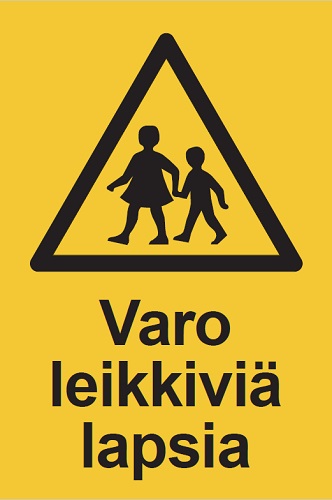 Varo leikkiviä lapsia opaste - Varoituskilvet - 65238 - 1