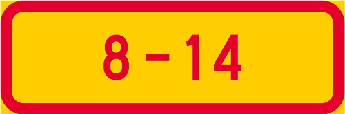 Voimassaoloaika H17.3a liikennemerkkialumiini R1 600 x 200 mm - Liikennemerkin lisäkilvet - 68128 - 1