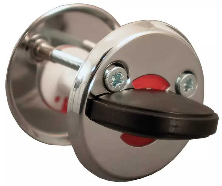 Wc-oven vääntönuppi teräs / kromi - Ovitarvikkeet, lukot, ovikellot - 608 - 1