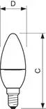 Kynttilälamppu Philips Master LEDcandle DT 8-60W/827 E14 CL - Kynttilälamput - 65359 - 2