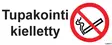 Tupakointi kielletty + symboli tarra 200 x 80 mm - Kieltokilvet - 69989 - 1