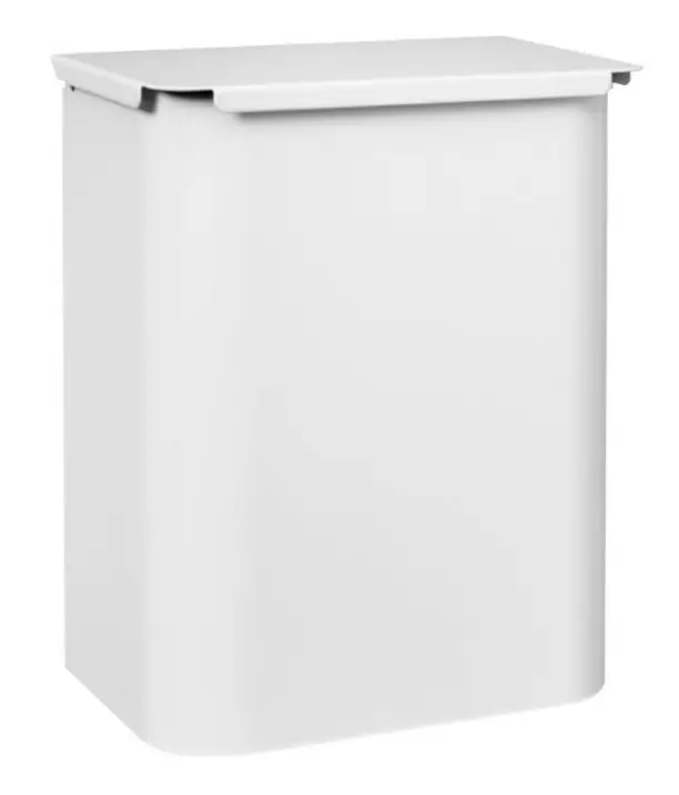 Hygieniaroska-astia 5 L kannellinen valkoinen metalli - Roska-astiat - 75149 - 1