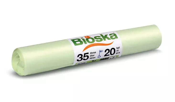 Bioska 35 L Plastiroll 1994 20 kpl/rll, 15 rll/ltk - Jätesäkit, Roskapussit - 5779 - 1