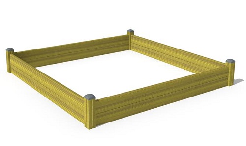 Hiekkalaatikko 2,5 x 2,5 m 175080 Lappset Clover - Hiekkalaatikot - 4109 - 1