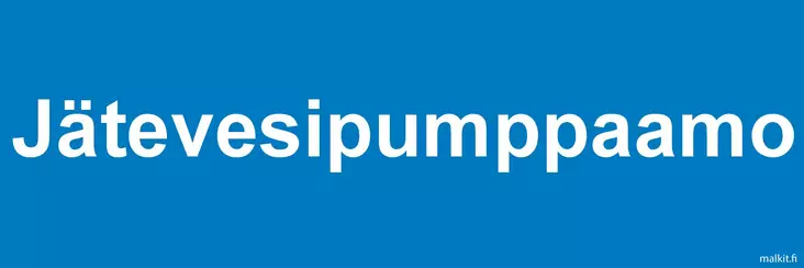 Jätevesipumppaamo kerrosalumiini 300 x 100 mm - Kiinteistökilvet - 70019 - 1