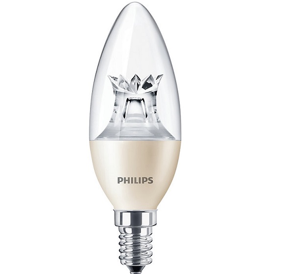 Kynttilälamppu Philips Master LEDcandle DT 8-60W/827 E14 CL - Kynttilälamput - 65359 - 1