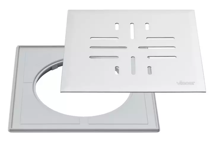 Lattiakaivon kansi neliö 197 x 197 mm Vieser Classic RST - Viemäröintitarvikkeet - 1279 - 1