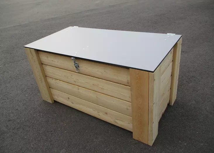 Lelulaatikko lehtikuusi 120 cm x 60 cm x 60 cm - Hiekkalaatikon suojapeitteet, Lelulaatik - 69919 - 1