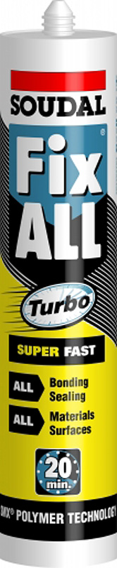 Liimamassa SOUDAL - Fix All Turbo,myrkytön - Tiivisteet, Tiivistemassat - 4959 - 1