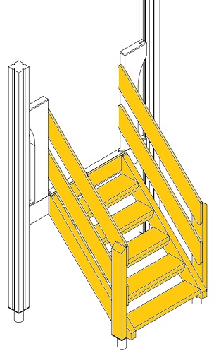 Liukumäen portaat +870 707201 Lappset - Leikkivälineiden varaosat - 68469 - 1