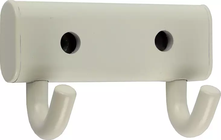 Pyyhenaulakko 2 koukkua alumiini valkoinen - Sauna, Pukuhuone, Pesutupa - 659 - 1