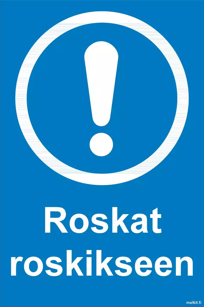 Roskat roskikseen muovi 200 x 300 mm - Kiinteistökilvet - 70009 - 1