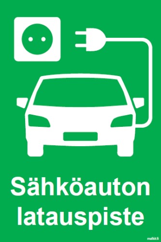Sähköauton latauspiste opaste - Kiinteistökilvet - 69749 - 1