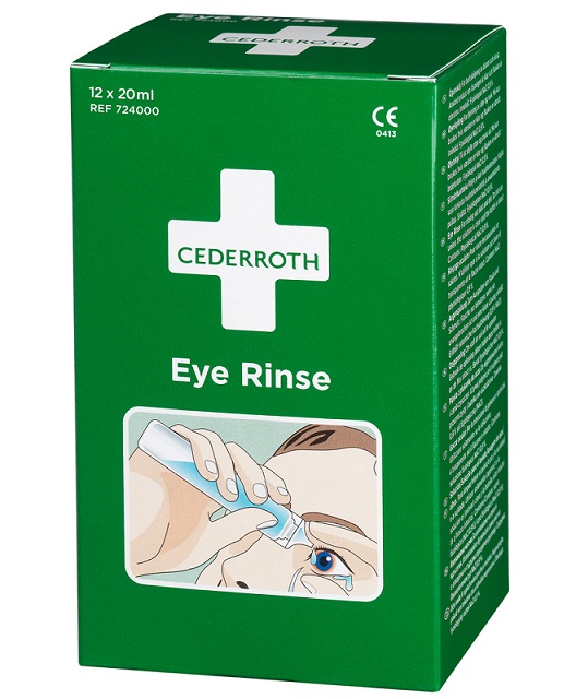Silmänhuuhteluampulli Cederroth Eye Rinse 12 x 20 ml - Ensiaputarvikkeet - 57519 - 1